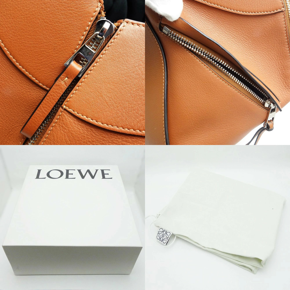 LOEWE Hammock Bag Shoulder Handbag Tan Brown Calf Leather